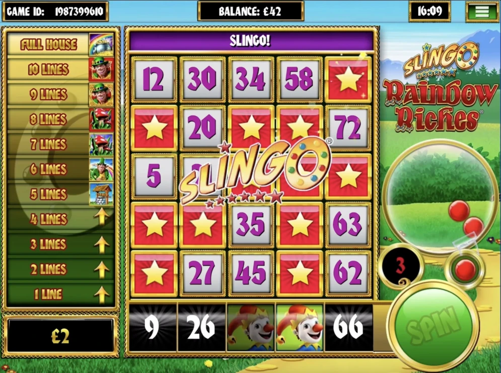 Slingo Raindow Riches